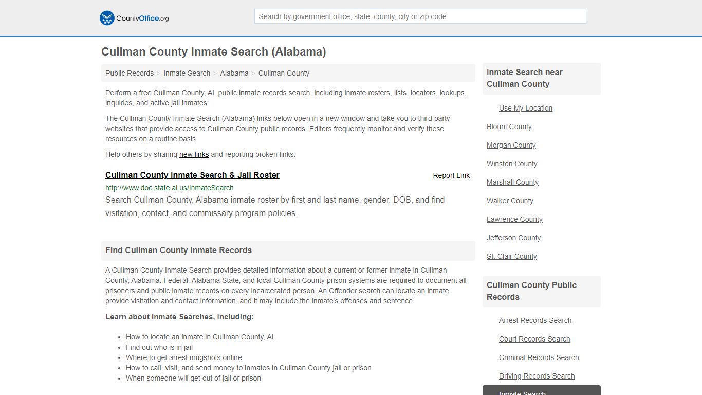 Inmate Search - Cullman County, AL (Inmate Rosters & Locators)
